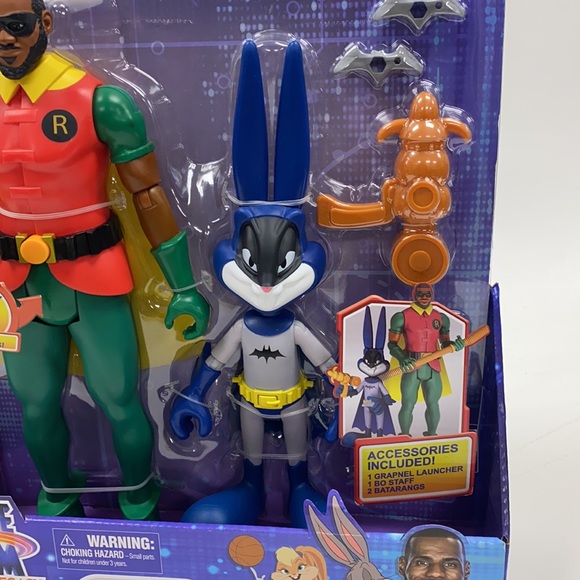 Space jam toy set lebron as robin bugs bunny as Batman new - Picture 4 of 5